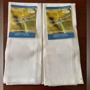 Charles Craft Banded Huck Towels Lot of
